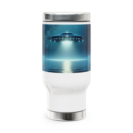 Stainless Steel Travel Mug with Handle, 14oz