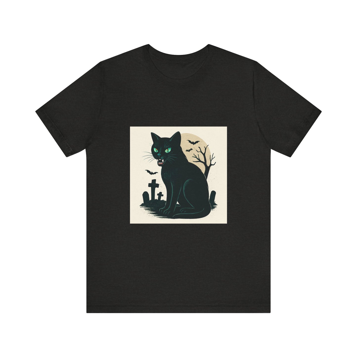 HALLOWEEN (BLACK CAT) Unisex Jersey Short Sleeve Tee