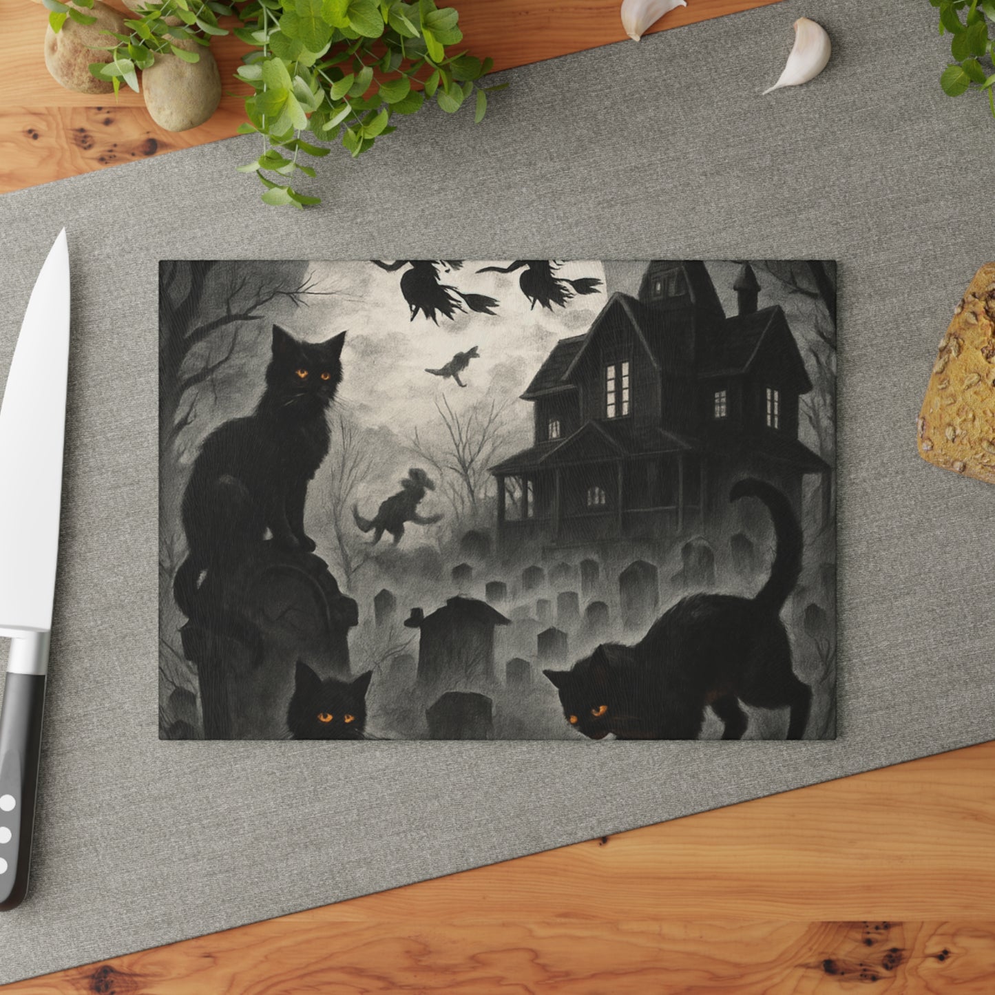 HALLOWEEN Glass Cutting Board