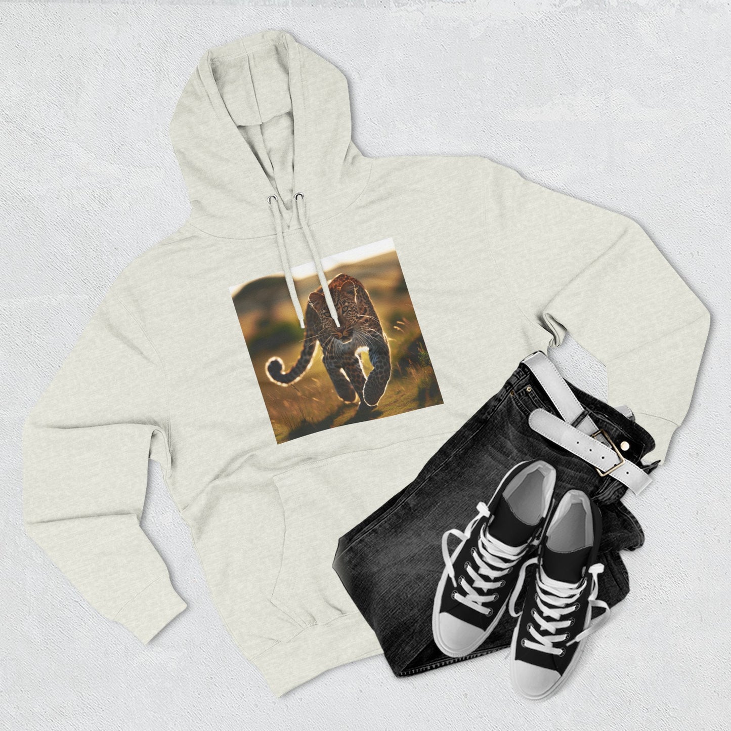 Three-Panel Fleece Hoodie