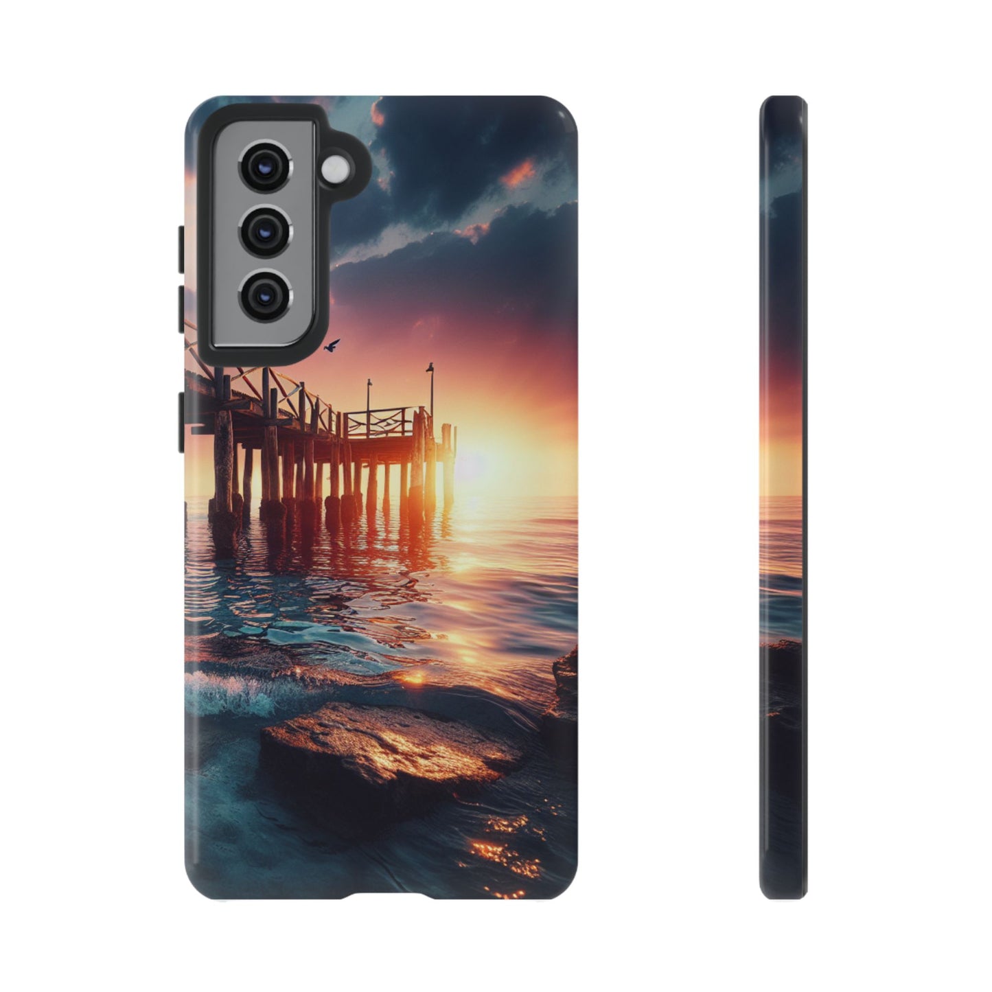 SUNSET on the PIER  phone case