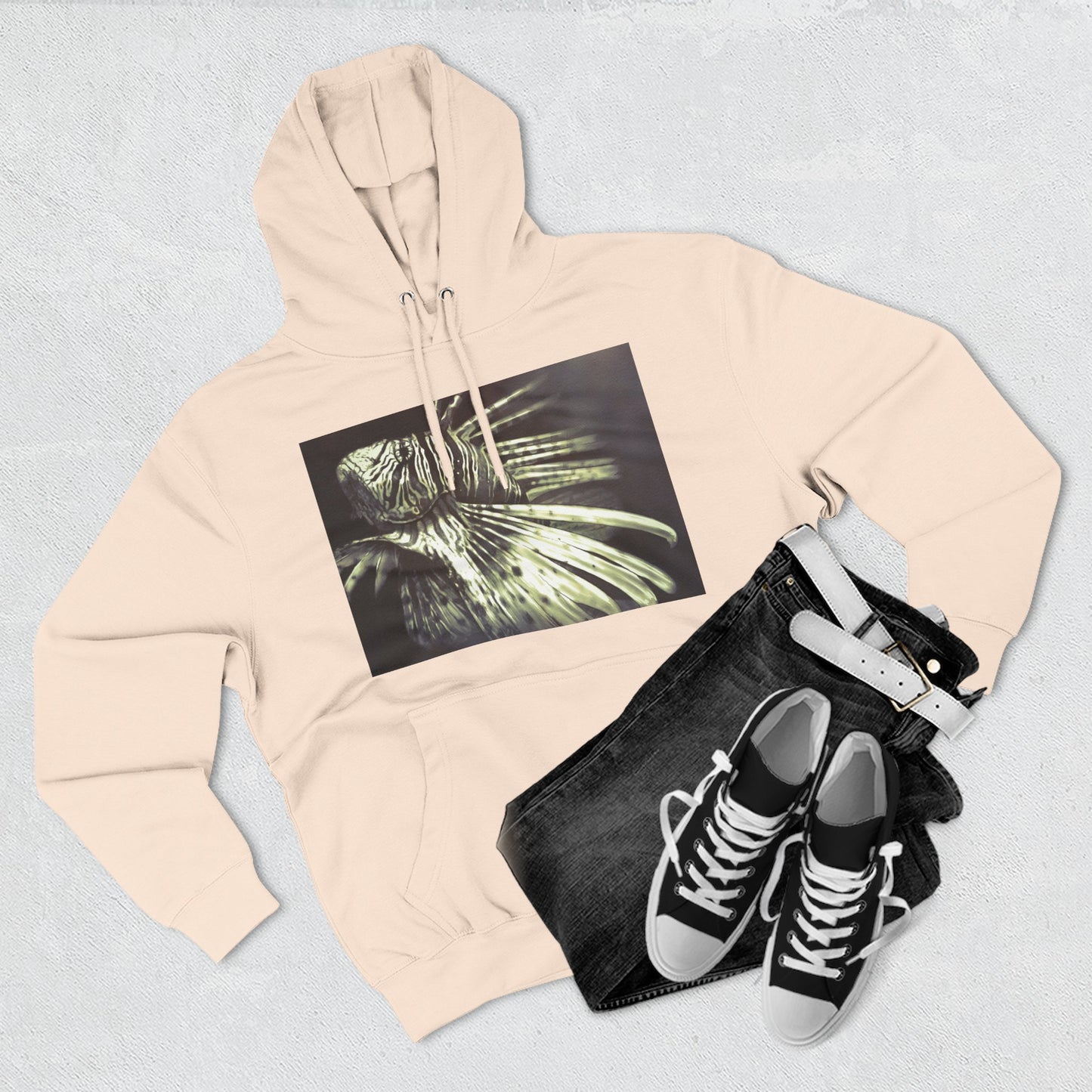 Three-Panel Fleece Hoodie