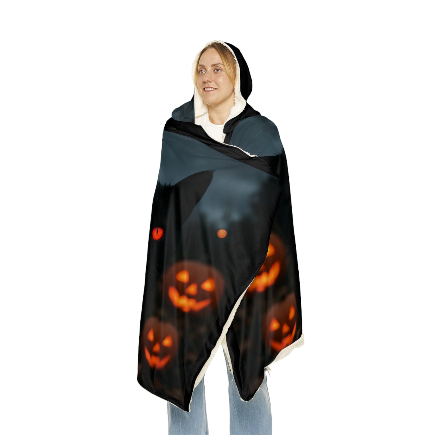 HALLOWEEN (BLACK CAT) Snuggle Blanket