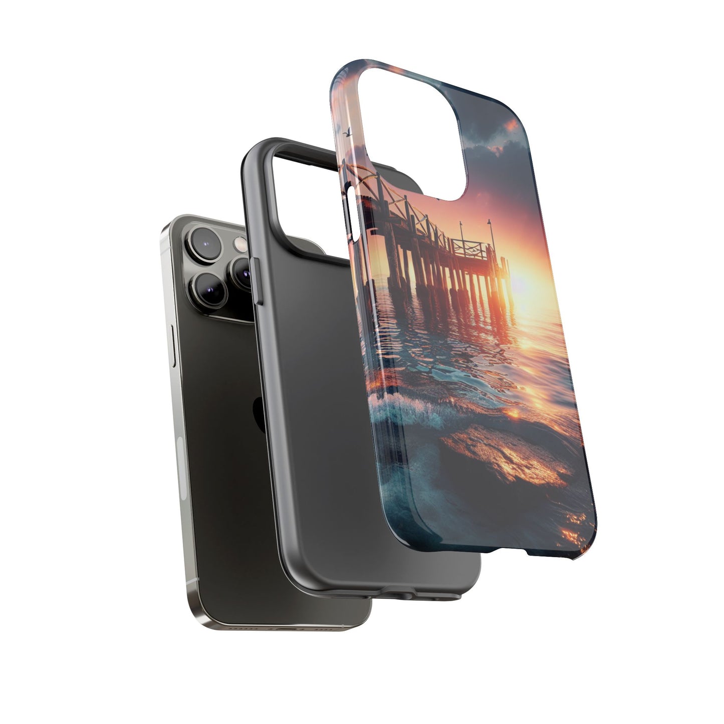 SUNSET on the PIER  phone case