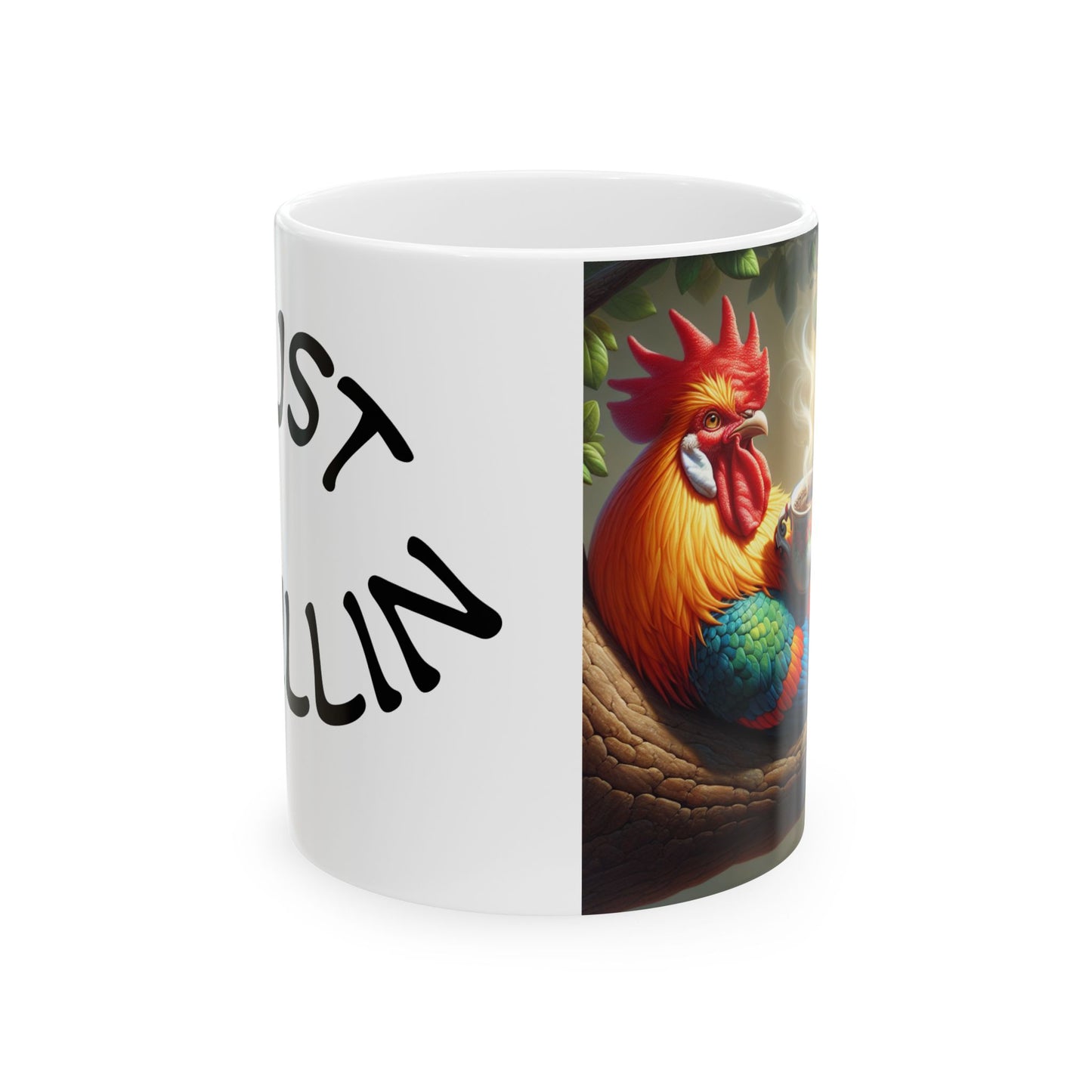 rooster just chilling