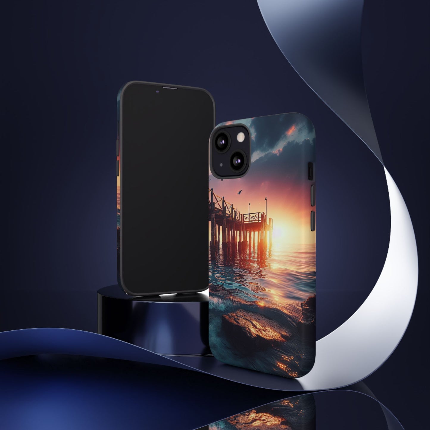 SUNSET on the PIER  phone case