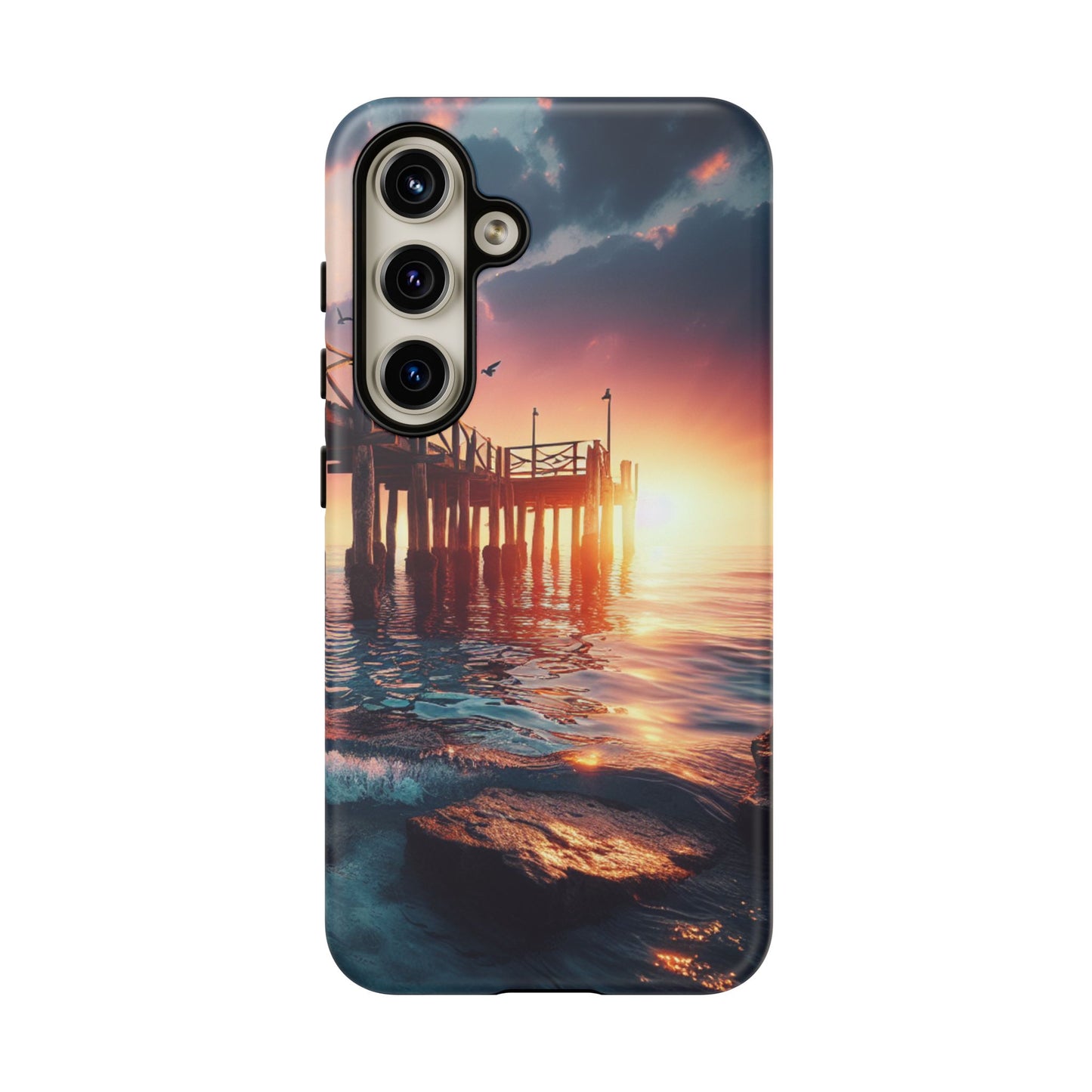 SUNSET on the PIER  phone case