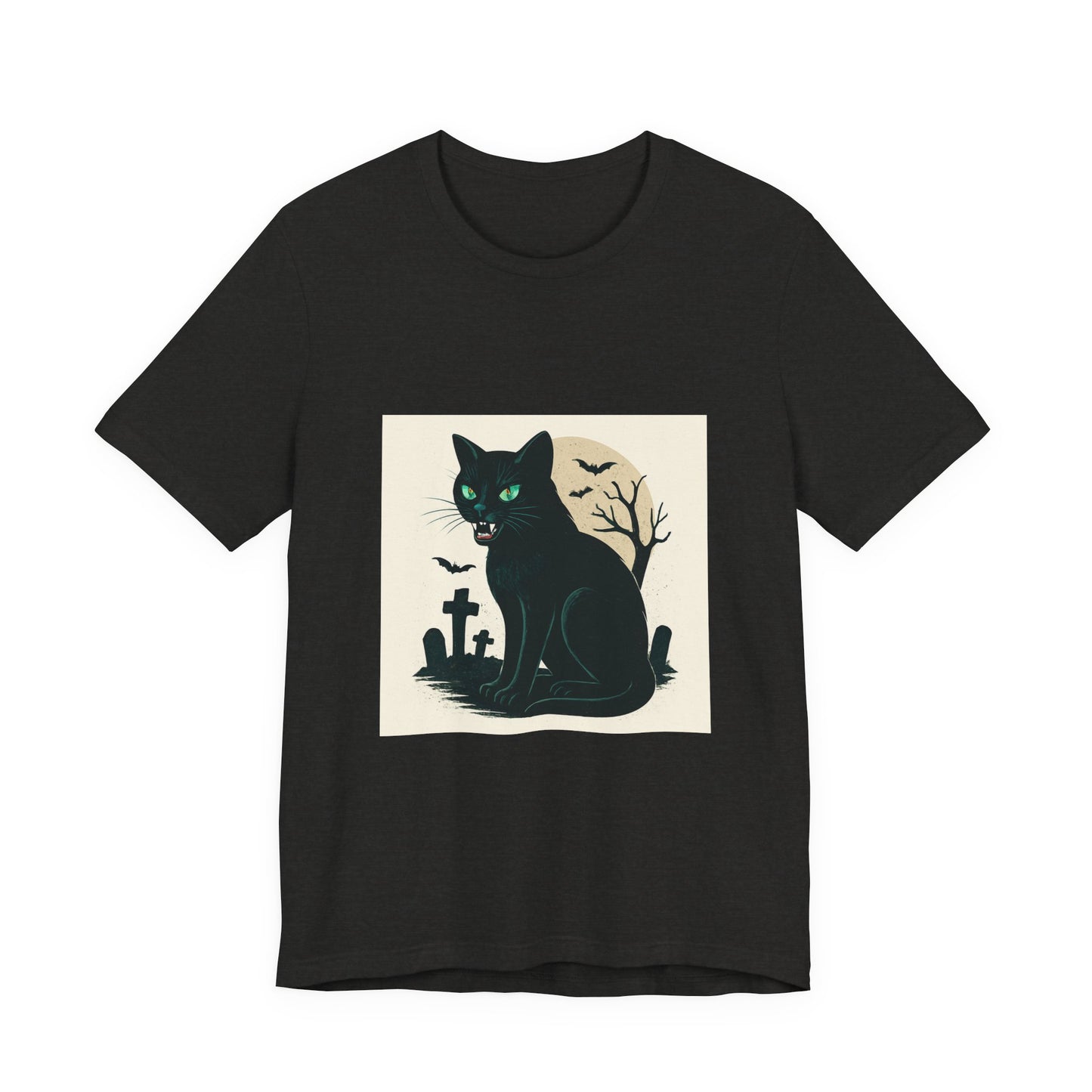 HALLOWEEN (BLACK CAT) Unisex Jersey Short Sleeve Tee