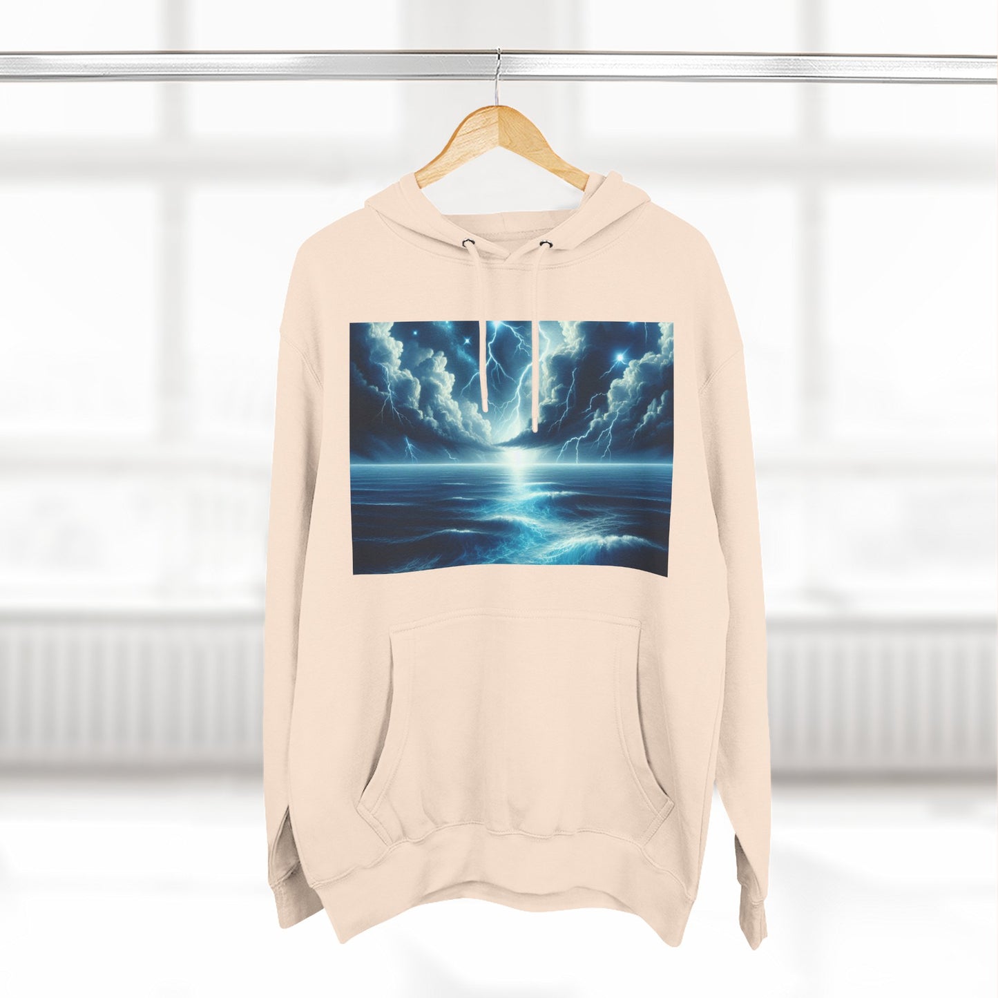 Three-Panel Fleece Hoodie