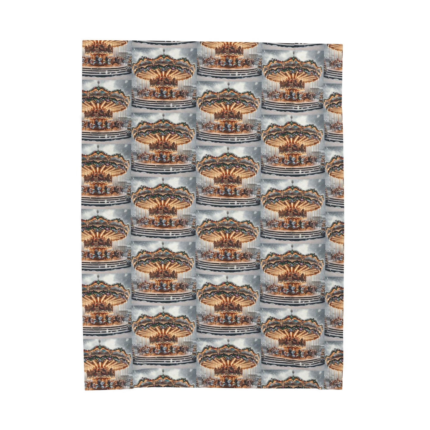 CAROUSEL Velveteen Plush Blanket