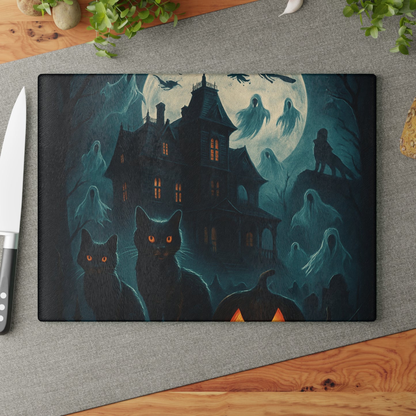 HALLOWEEN Glass Cutting Board