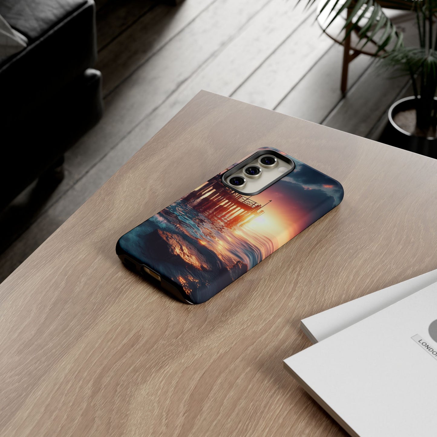 SUNSET on the PIER  phone case