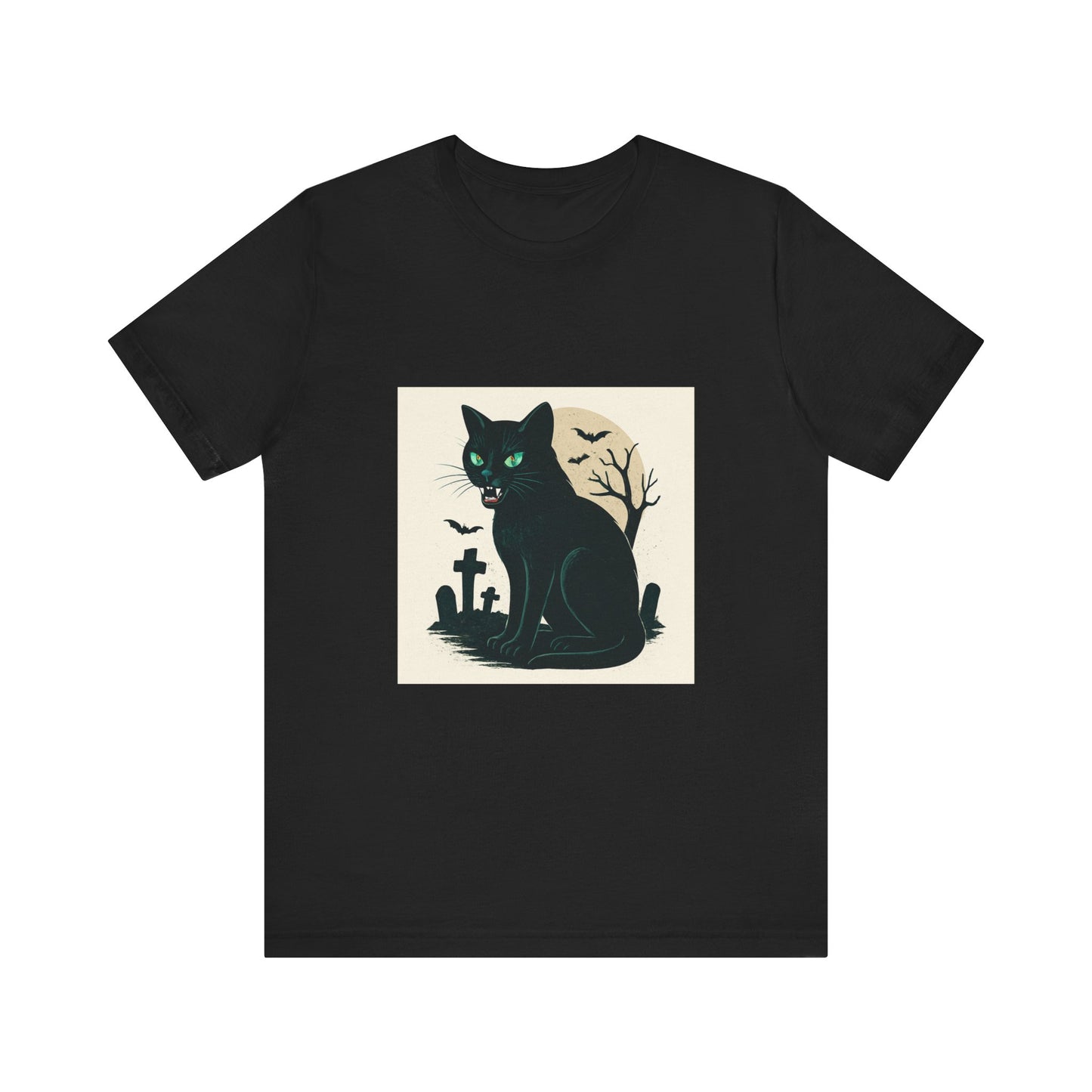 HALLOWEEN (BLACK CAT) Unisex Jersey Short Sleeve Tee
