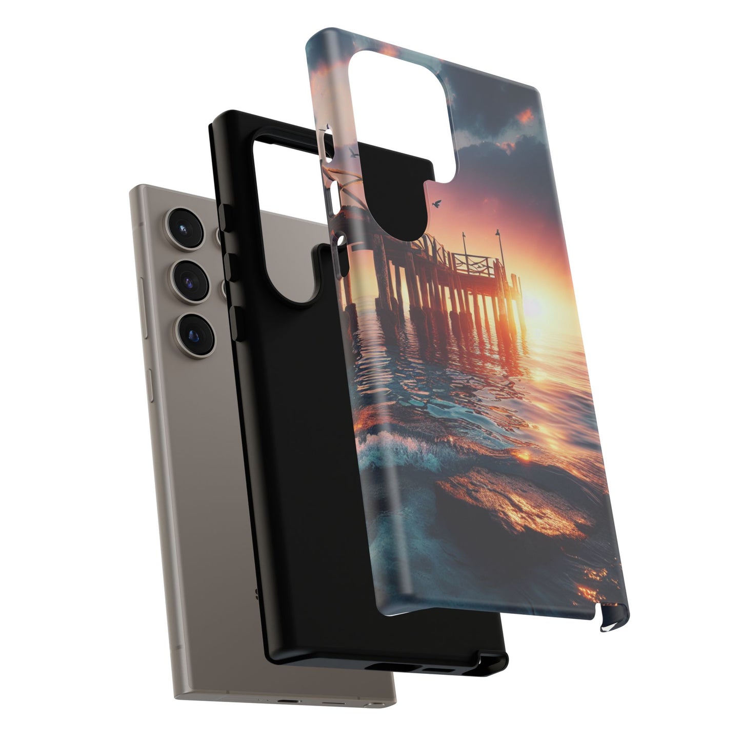 SUNSET on the PIER  phone case