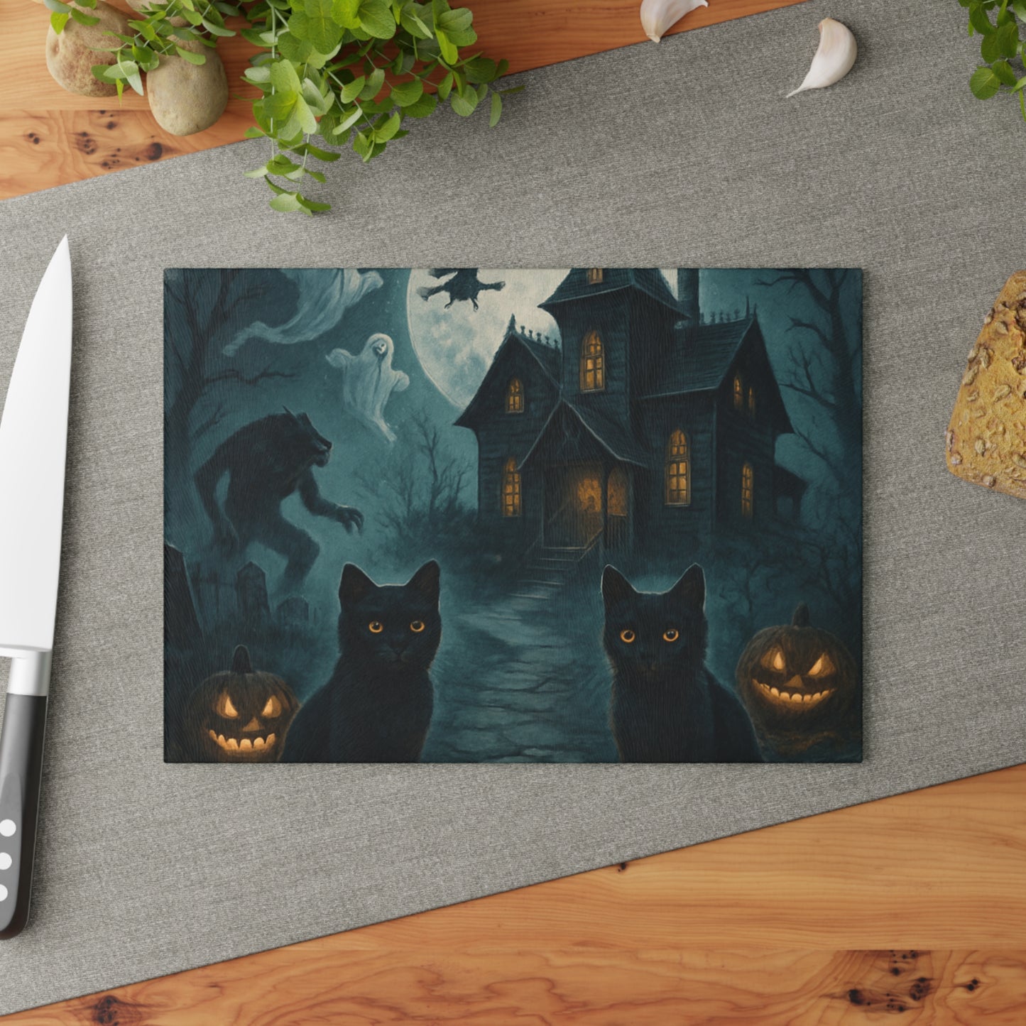 HALLOWEEN Glass Cutting Board