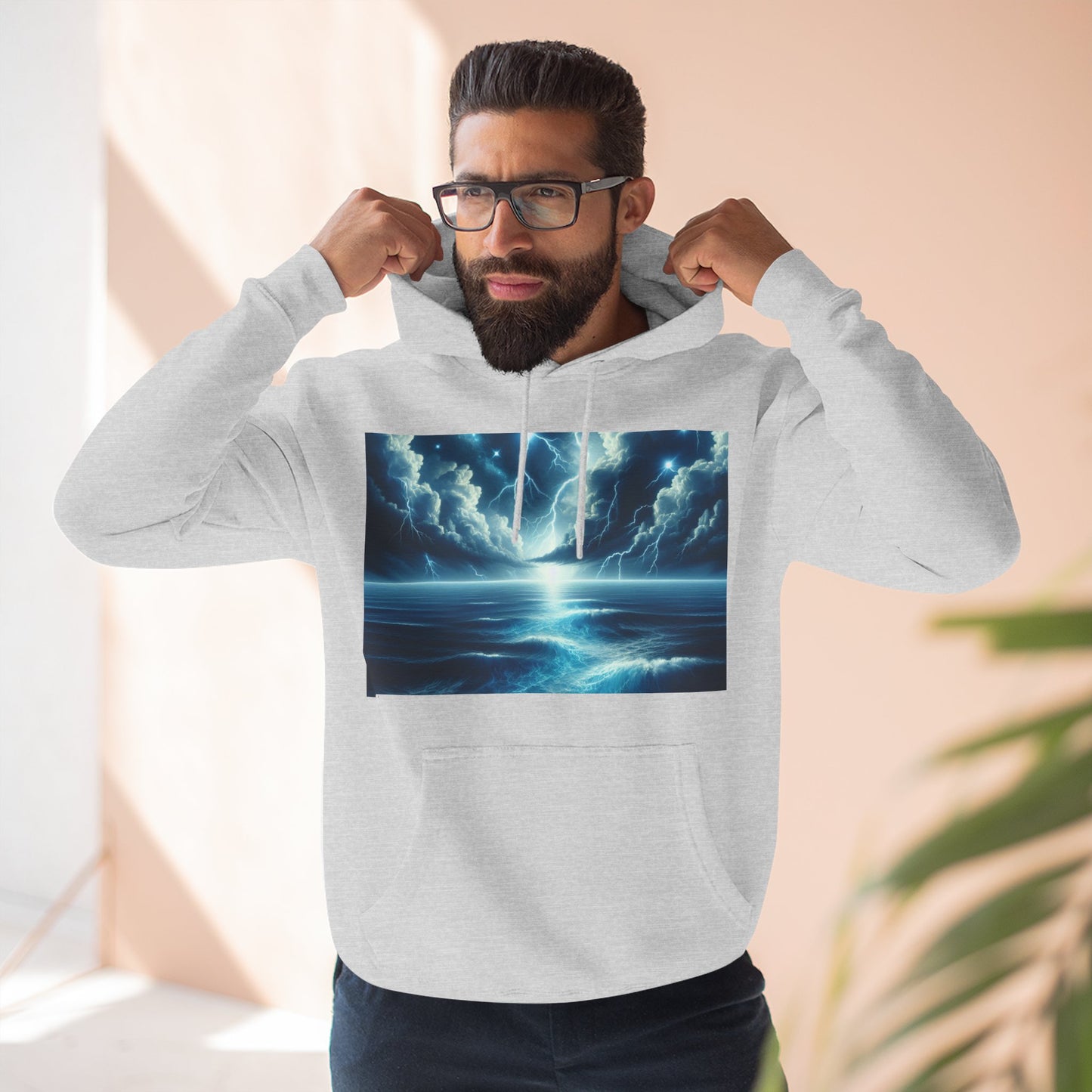 Three-Panel Fleece Hoodie