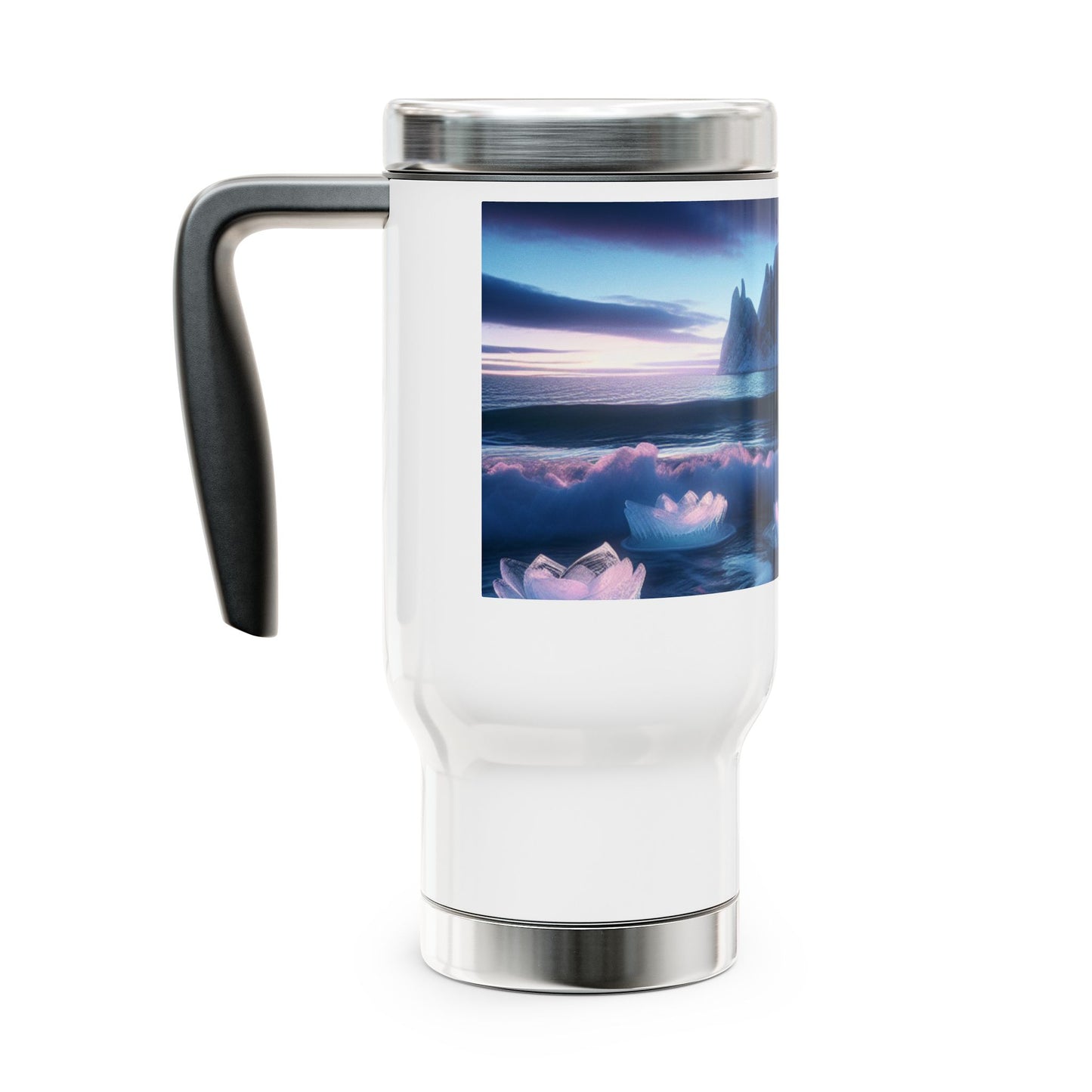 Stainless Steel Travel Mug with Handle, 14oz