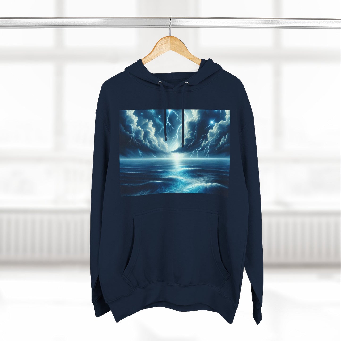 Three-Panel Fleece Hoodie