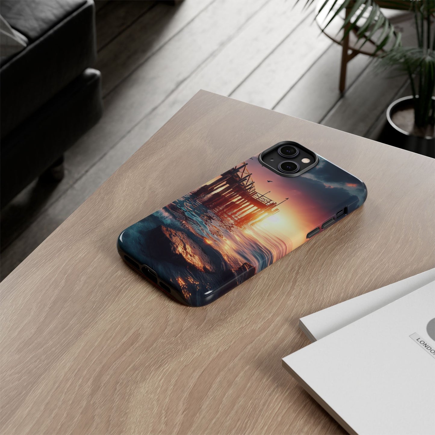 SUNSET on the PIER  phone case