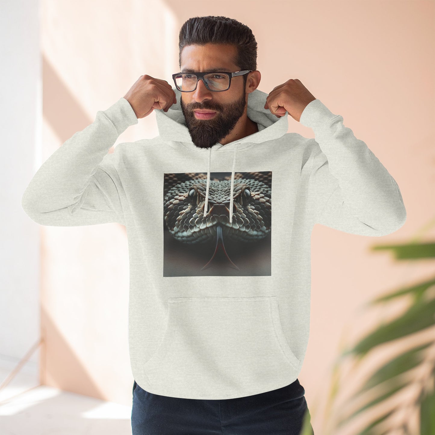 Three-Panel Fleece Hoodie