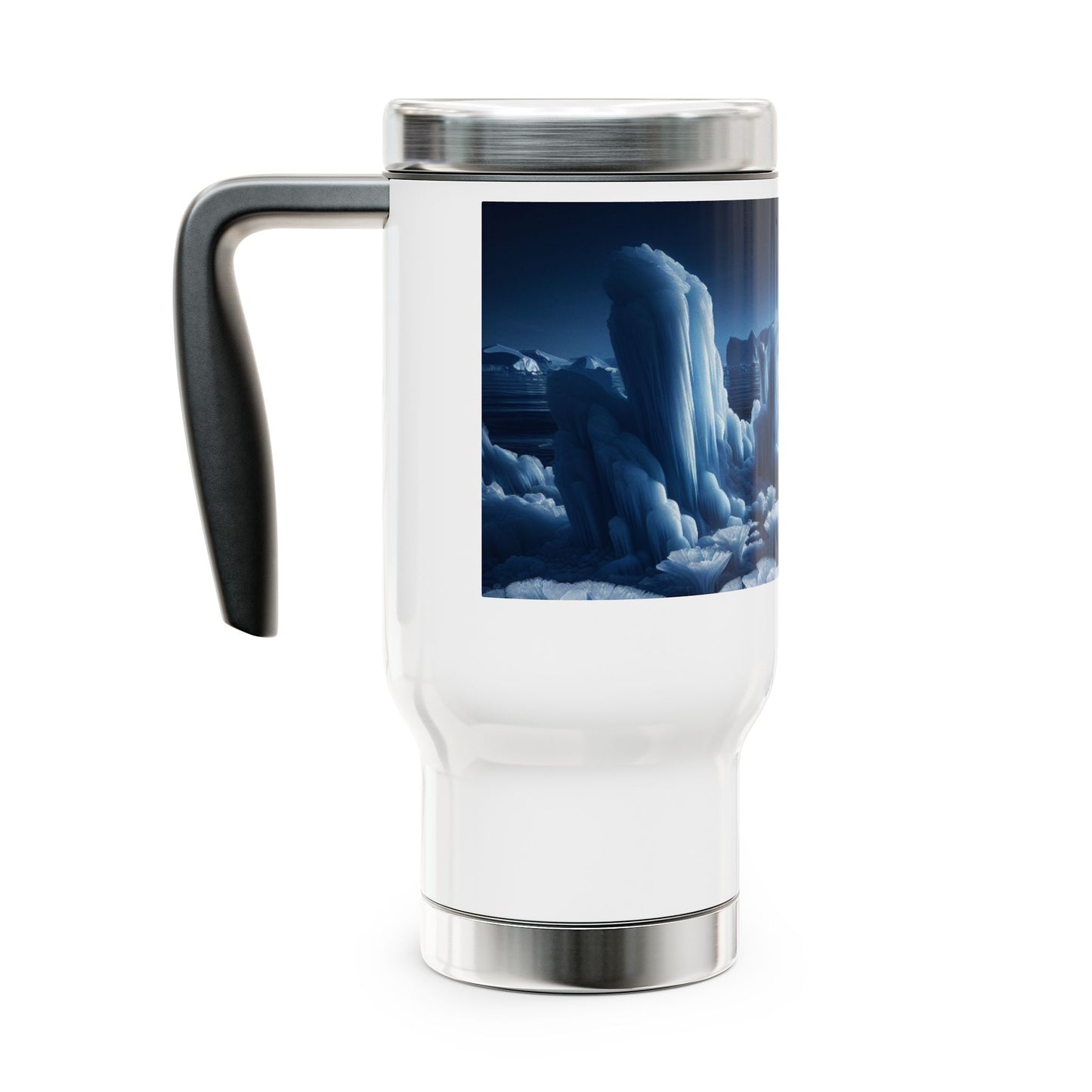 Stainless Steel Travel Mug with Handle, 14oz