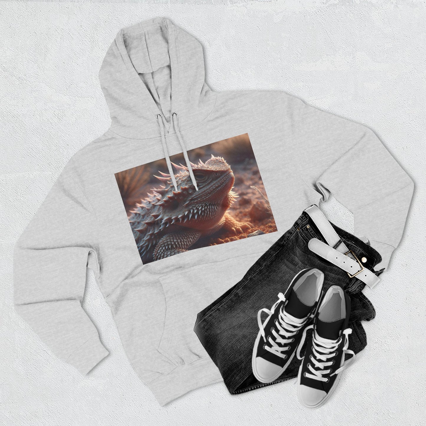 Three-Panel Fleece Hoodie