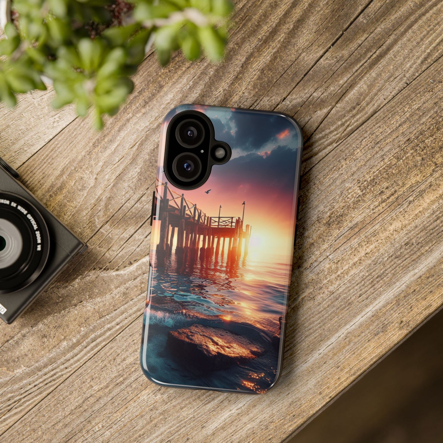 SUNSET on the PIER  phone case